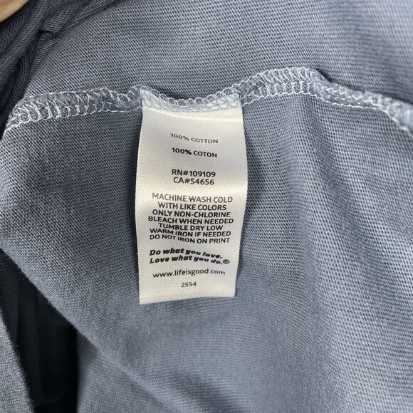 Life is Good Crusher Tee Women’s Size M Rudolph Abominable Snow Monster Blue - Picture 5 of 6